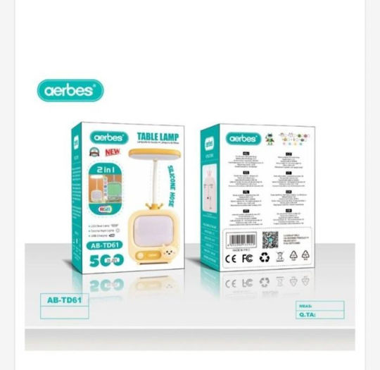Aerbes Led Kids Desk Lamp Yellow 10εκ.