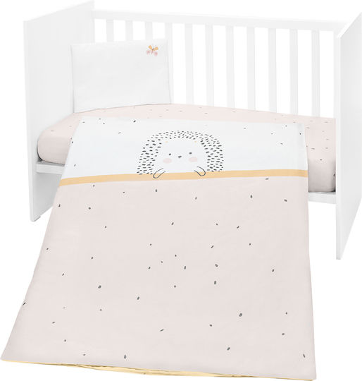 Kikka Boo Baby Crib Bedding Set Hedge Hugs 3pcs Beige