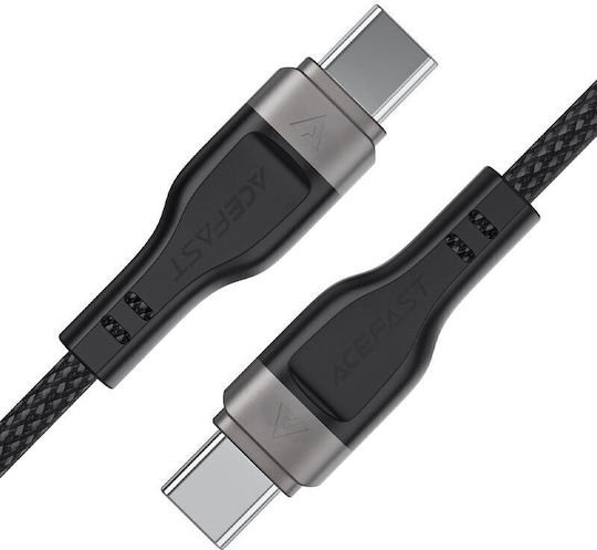 Hoco Magnetic Braided USB 2.0 Cable USB-C Male - USB-C 60W Black 1.2m