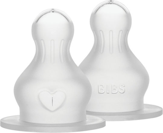 Bibs Silicone Baby Bottle Teats Fast Flow for 4+ months 2pcs