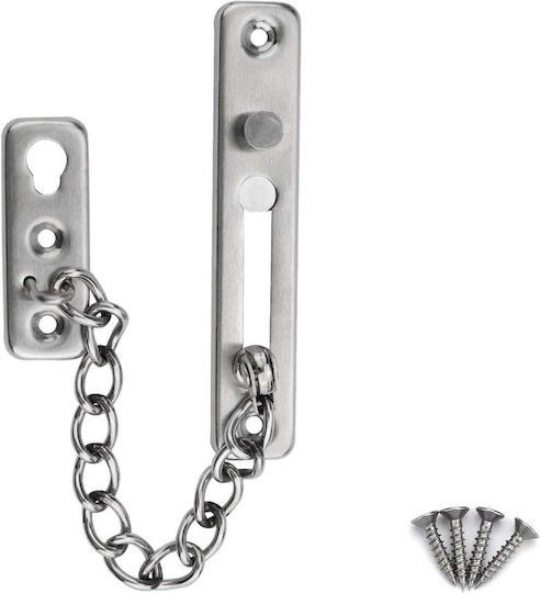 Door Handle with Chain Silver