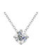 Brizzling Halskette Solitärring aus Silber mit Diamant