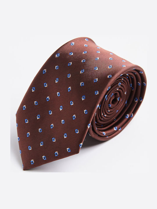 Aristoteli Bitsiani Men's Tie Printed in Brown Color