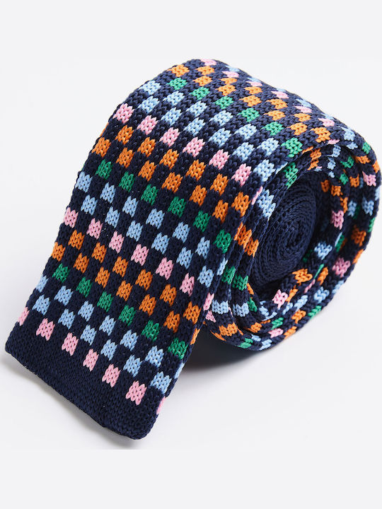 Aristoteli Bitsiani Men's Tie Knitted Printed in Blue Color