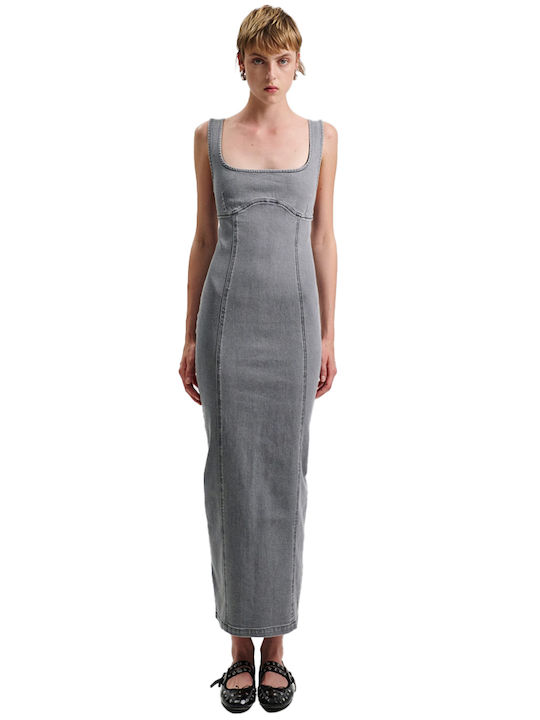 Summer Maxi Denim Grey Dress