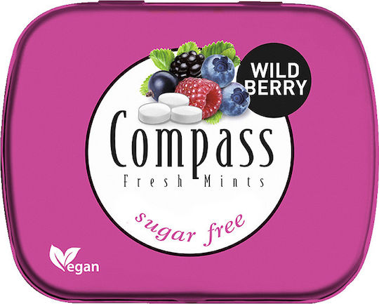 Καραμέλες Γεύση Άγρια Φρούτα Του Δάσους Sugarfree Fresh Mints Compass 14g