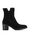 Leder Stiefeletten Damen Schwarz
