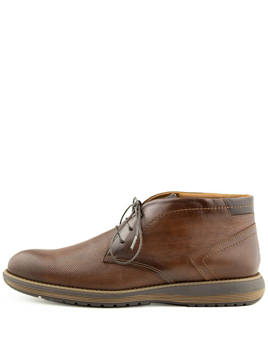 Damiani Leather Brown Men's Boots