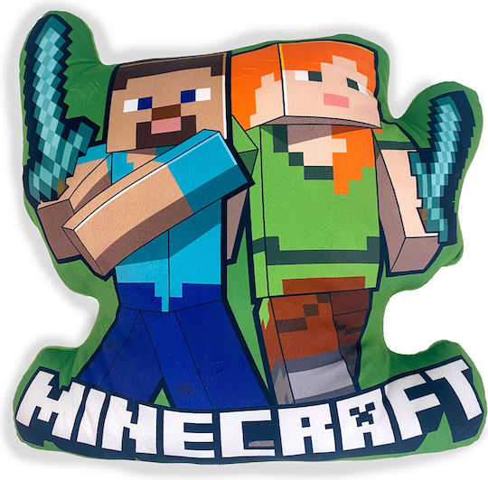 Μαξιλάρι 3d Mojang Minecraft 18 40 Cm Green 100% Velboa