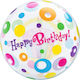 18" Μπαλόνι Διάφανο Happy Birthday Cupcake