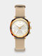 Vogue Women's Watch with Beige Fabric Strap