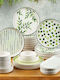 Hermia Green Ceramic Dinnerware Set 22pcs