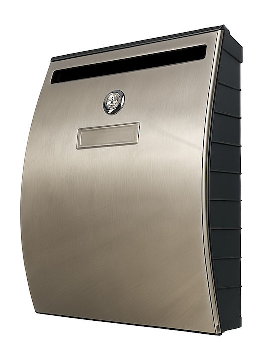 ARFE Outdoor Mailbox Metallic in Silver Color 24x8x32cm