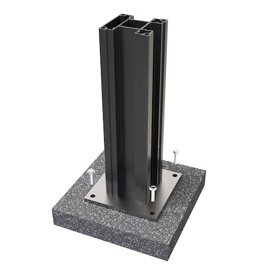 Showood Публикация за Ограда на Градина от Алуминий 7.5x7.5x140бр 1бр Черен