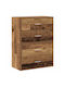 Wooden Chest of Drawers Coffee 60x31x60cm