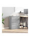 Συρταριέρα Креватокамарас Дървена с 4 чекмеджета Grey Sonoma 60x31x60бр