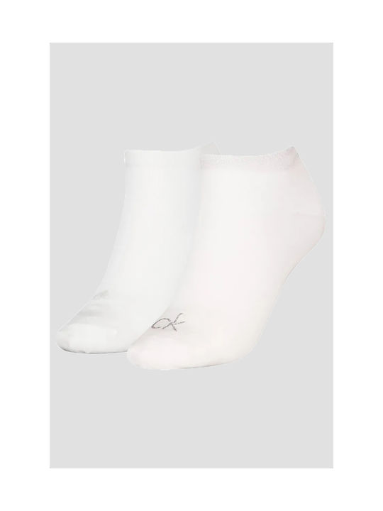 Calvin Klein Γυναικείες Κάλτσες Λευκο 2Pack
