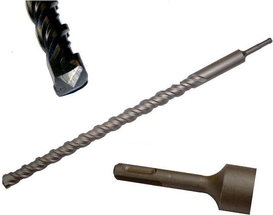 Bass Polska Burghiu cu Patru Tăișuri Carbură cu Tija SDS Plus pentru Materiale de construcție 14x160mm