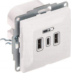 Elektro Plast Priză Cu 3 Porturi USB