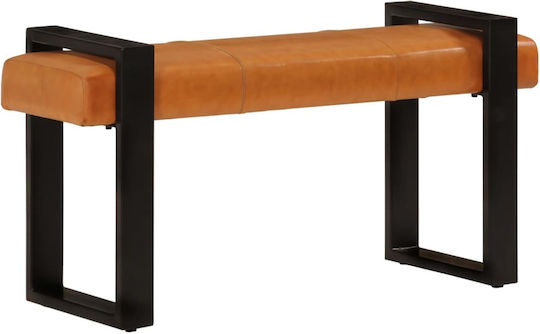 Taburet Camera De Zi Metalic Negru Și Maro 110x34x54cm