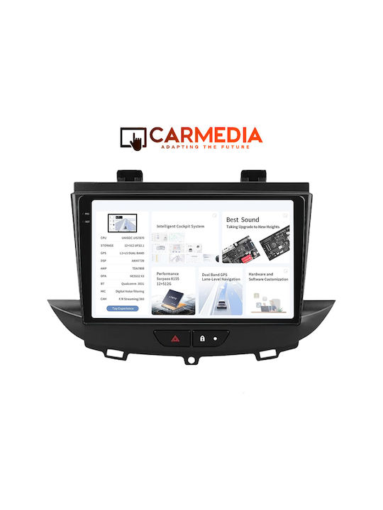 Carmedia Автомобилна Аудио Система (Блутут/USB/AUX/WiFi/GPS/Apple-Carplay/Android-Auto) с Тъчскрийн 9.5"
