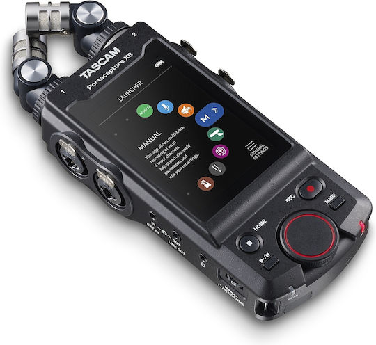 Tascam Portacapture X8 Mobile Bundle Polyphonic Digital Portable Recorder Battery/Power for Recording on Memory Card with Recording Duration 11 Hours, Phantom Power and USB Power Supply