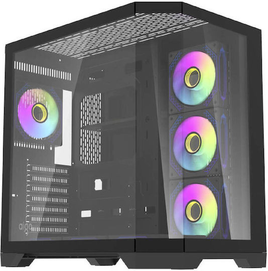 Darkflash Darkflash FT418 Pro Gaming Midi Tower Κουτί Υπολογιστή με RGB Φωτισμό Μαύρο