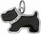 Trixie Dog ID Tag Black Dog Shape
