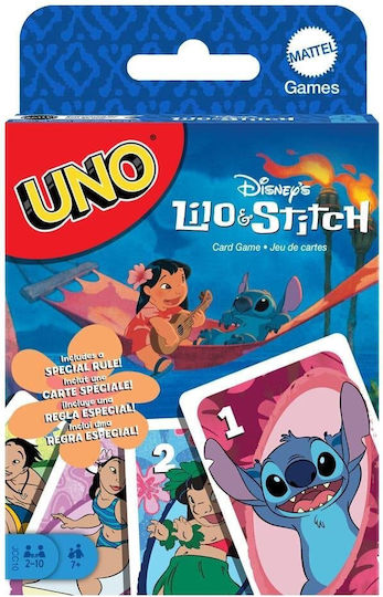 Board Game UNO Lilo & Stitch for 2-10 Players 7+ Years Old Mattel