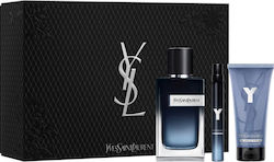 Set Ysl Y Eau De Parfum Edp 100ml Edp 10ml Sg 50ml Bărbați