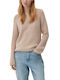 QS Damen Pullover Baumwolle Beige