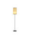 HomCom Floor Lamp H161.5xW25cm. with Socket for Bulb E27 Black