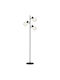 HomCom Floor Lamp H169xW41cm. with Socket for Bulb E27 Black