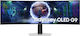 Samsung Odyssey G9 G93SD Ultrawide OLED HDR Curved Monitor 49" 5120x1440 240Hz με Χρόνο Απόκρισης 0.03ms GTG Ασημί