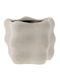 Zen Collection Planter Ceramic Beige 16.5x16.5x13.5cm.