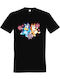 Kids' T-shirt Black Bluey Flower, Bluey And Bingo
