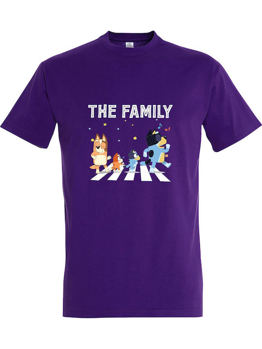 Tricou unisex "Familia Heeler Bluey Tată Mamă" ...
