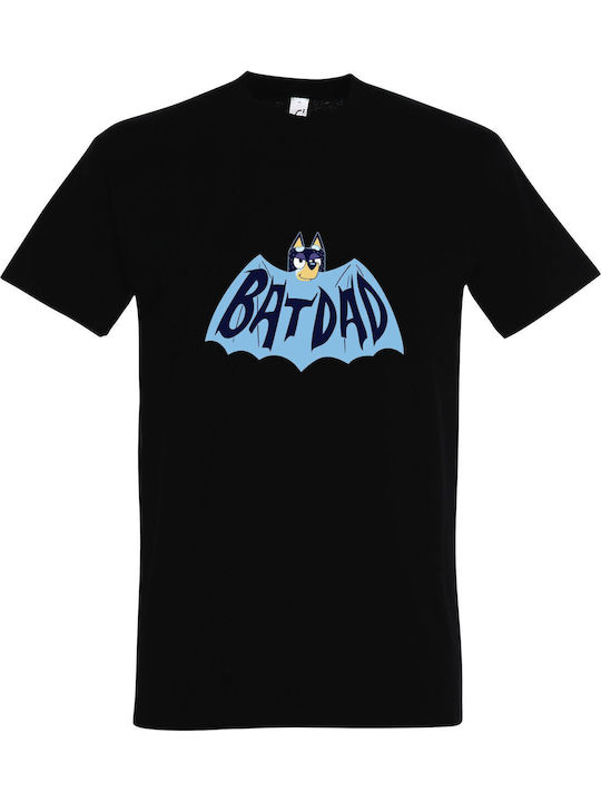 T-shirt Unisex "batdad Bluey Ft Batman " Black