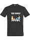 Tricou unisex "Familia Heeler Bluey Tată Mamă" Gri Închis