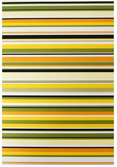 Heyda Striped Design Cardboard Green Yellow 50x70cm