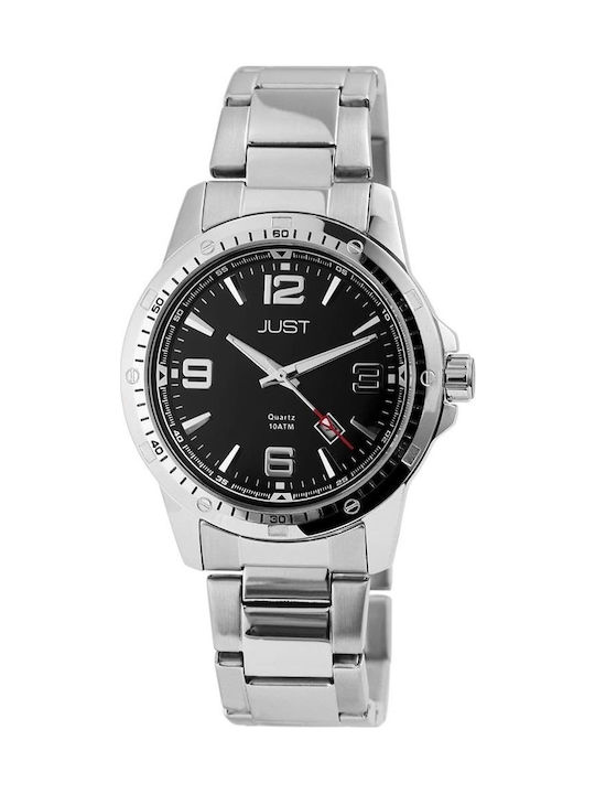 Just Watch Men's Watch Battery with Silver Metal Bracelet