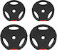 Sportnow Scheibenset Gummierte 2 x 5kg Φ25mm mit Griffen