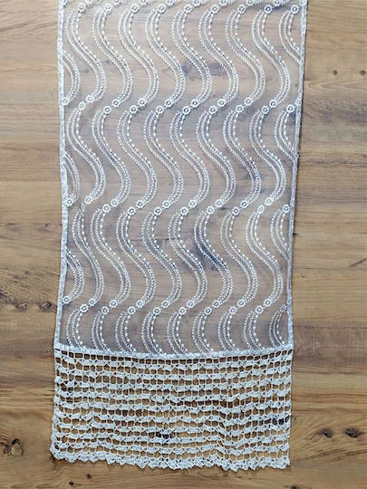 Seidenläufer Weiß 50x180cm