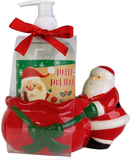 Σαπούνι Χεριών Santa 350ml Μια Διακοσμητική Κεραμική Βάση Winter Classics Accentra