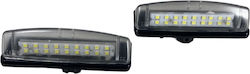 Πλαφονιέρα Πίσω Πινακίδας Toyota Camry 2006+ Avensis Verso Prius 2001+ Lexus Ls Gs Rx 200 300 430 Mitsubishi Colt 2003+ 2 Τμχ