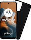 Volte-Tel Задна корица Силикон с Каишка Черен (Moto G34)