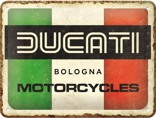 Декоративен Знак За Стена От Метал Ducati - Bologna Motorcycles 26311 20x15см 4036113263113