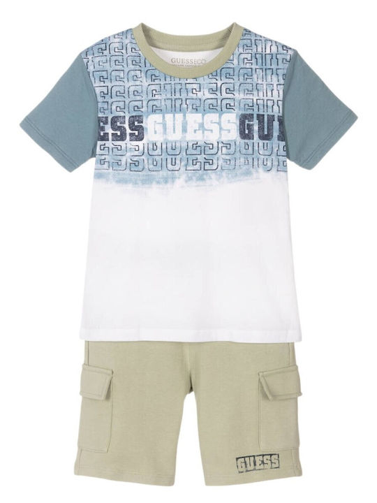 Kids' Set with Shorts Summer 2pcs White/Mint