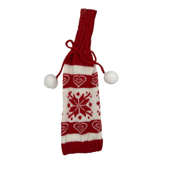 Christmas Decorative Red Socks with Snowflakes