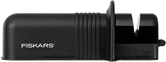 Fiskars Axe Knife Sharpener Ceramic Head Body Glass Fiber-enforced Plastic Black Orange Solid 1026797